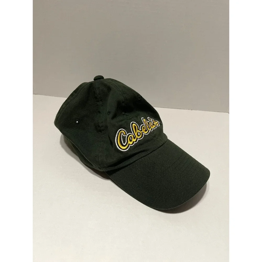 Cabela's Mens Dark Green‎ Strap Back Embroidered Baseball Cap One Size